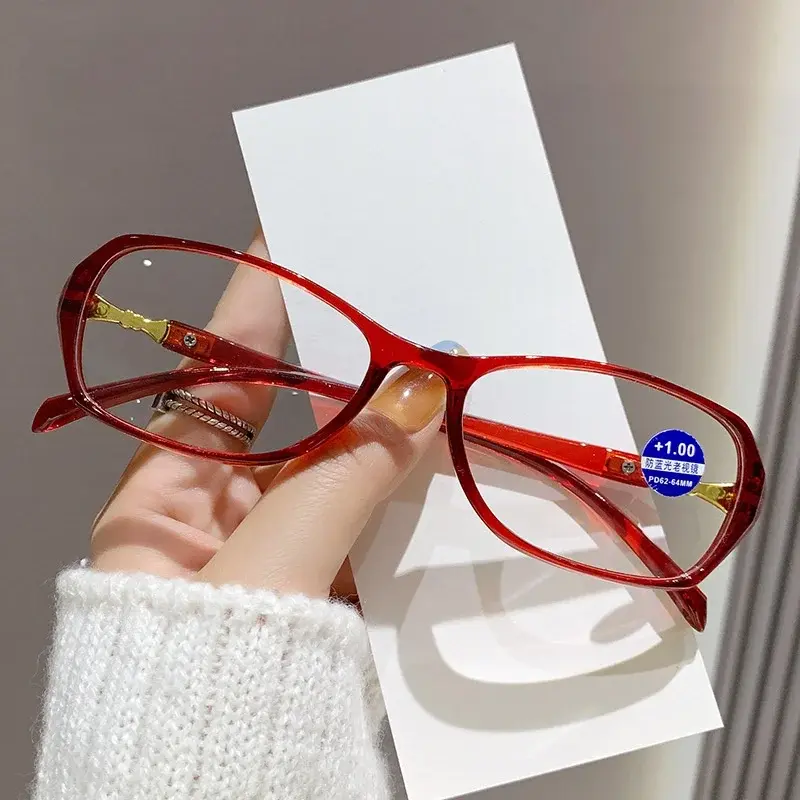 Korean Style Ultra Light Small Frame Glasses Anti-Radiation Reading Glasses for Women Fashionable Blue Light Blocking Eyewear