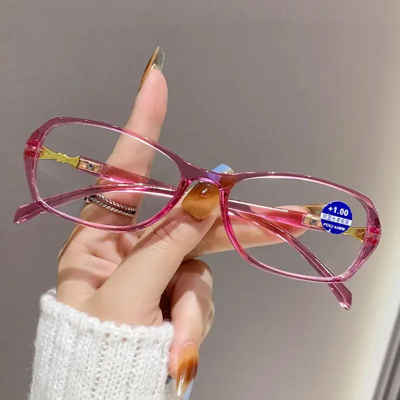 Korean Style Ultra Light Small Frame Glasses Anti-Radiation Reading Glasses for Women Fashionable Blue Light Blocking Eyewear
