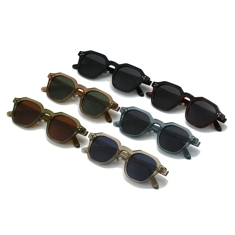 Men's and Women's Fashion UV400 Polarised Sunglasses Retro Square Frame Sunshade Sun Glasses Luxury Brand Popular  Eyeglasses