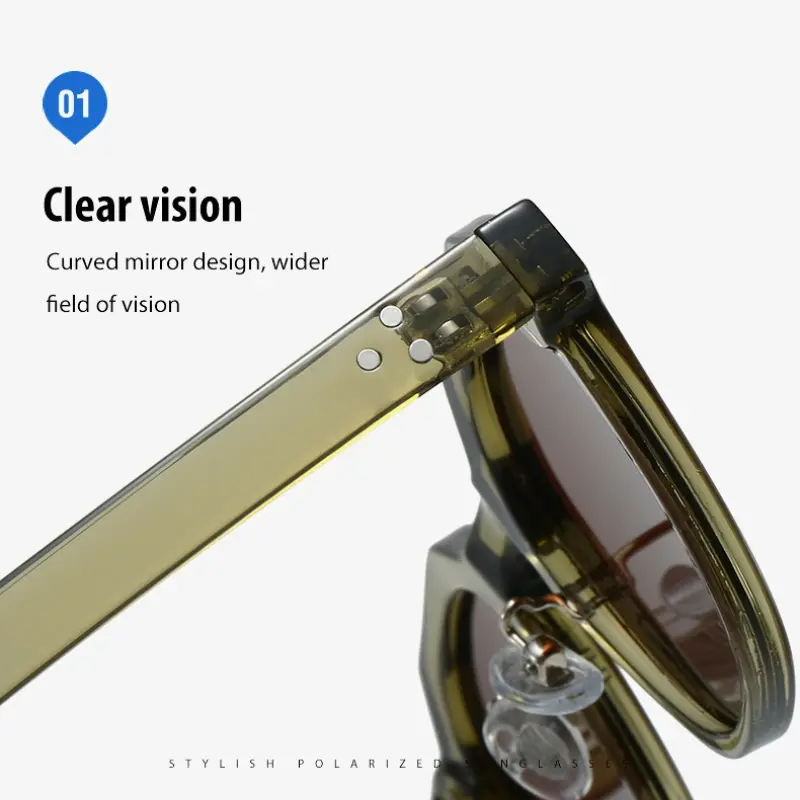 Men's and Women's Fashion UV400 Polarised Sunglasses Retro Square Frame Sunshade Sun Glasses Luxury Brand Popular  Eyeglasses