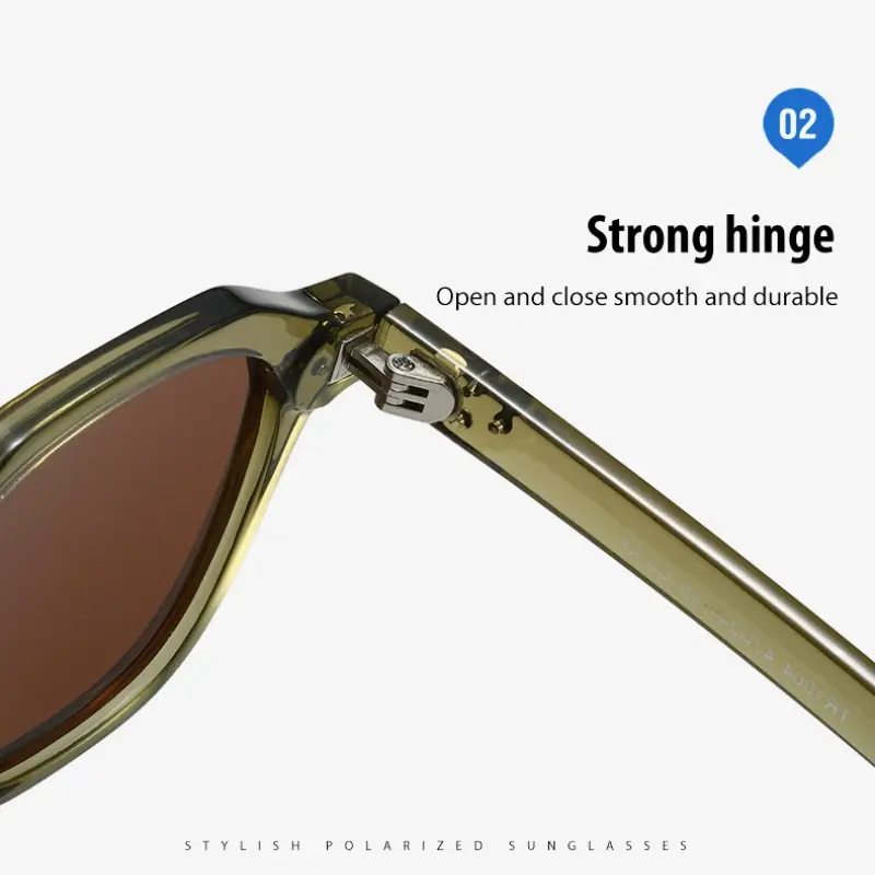 Men's and Women's Fashion UV400 Polarised Sunglasses Retro Square Frame Sunshade Sun Glasses Luxury Brand Popular  Eyeglasses