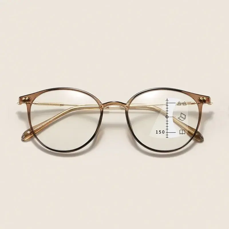 Anti Blue Light Progressive Multifocal Reading Glasses High-definition Ultra Light Presbyopia Glasses Finished Near Far Eyewear