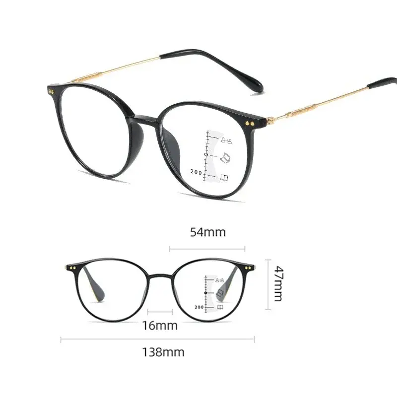 Anti Blue Light Progressive Multifocal Reading Glasses High-definition Ultra Light Presbyopia Glasses Finished Near Far Eyewear