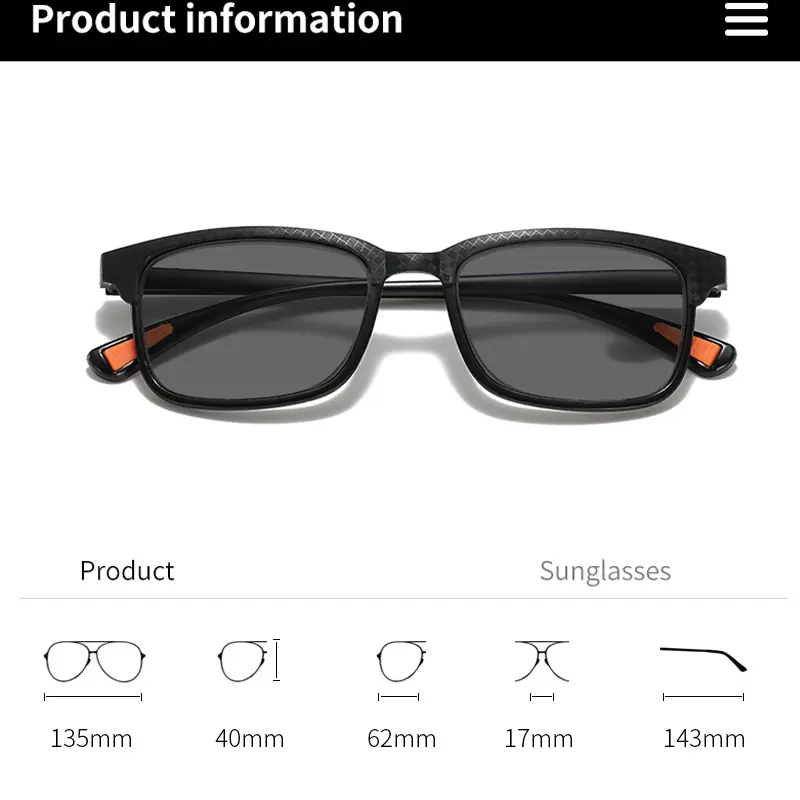 New Ultra-light Fashion Square Frame Men's Sunglasses Outdoor Sunscreen Sunglasses Women Senior Sense of UV Protection Glasses