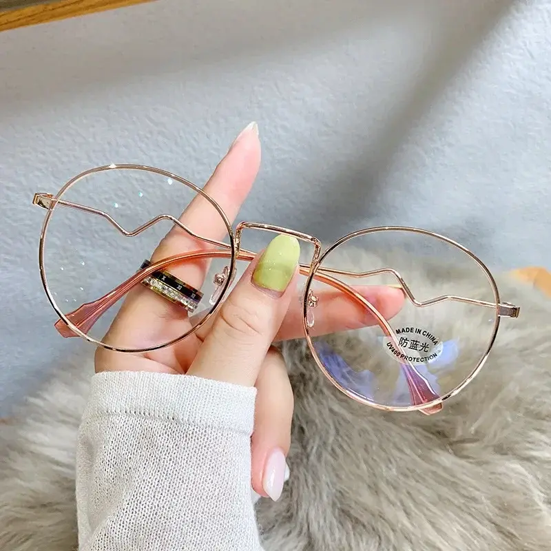 2023 Women Short-sighted Eyewear New Anti-blue Light Myopia Glasses Women Fashion Large Frame Myopia Finished Eyeglasses