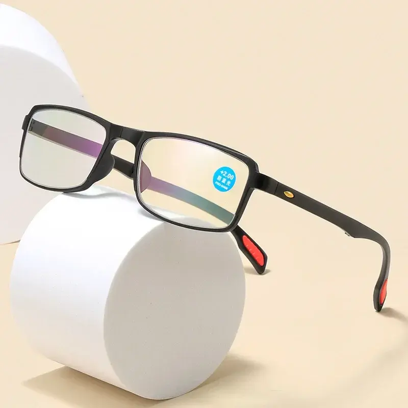 Anti-blue Presbyopia Glasses New TR90 Folding Reading Glasses HD Portable Middle-aged and Elderly Men Far Sight Glasses