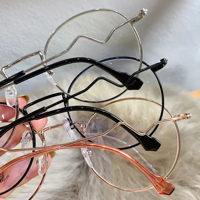 2023 Women Short-sighted Eyewear New Anti-blue Light Myopia Glasses Women Fashion Large Frame Myopia Finished Eyeglasses