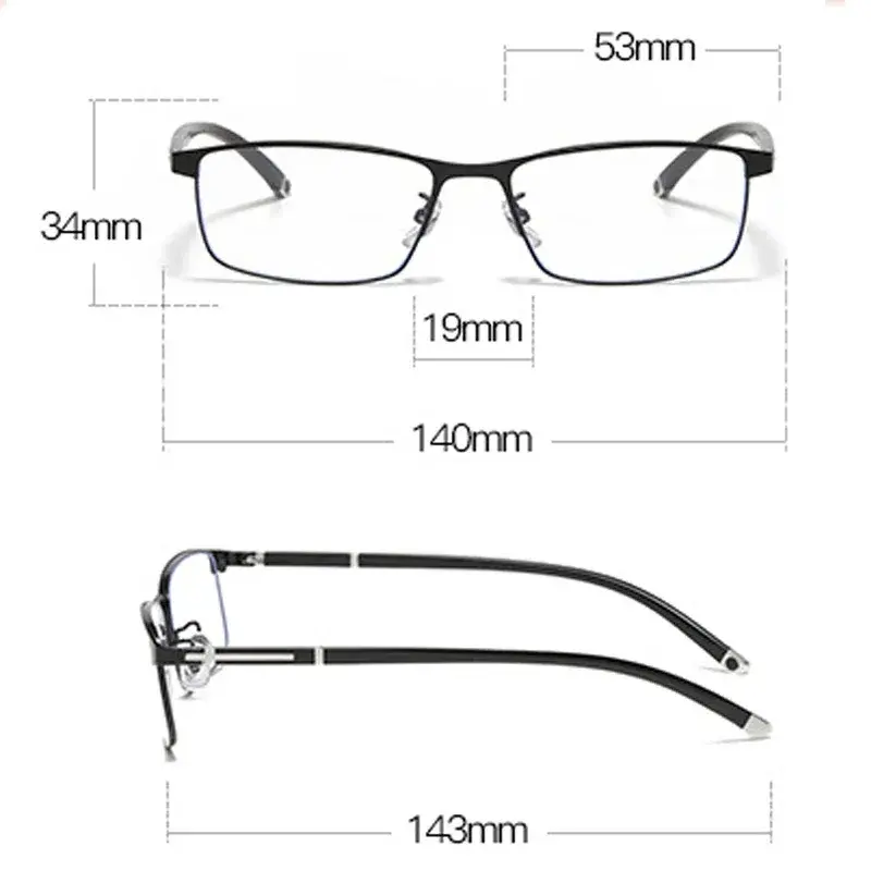 2025 Multifocal Photochromic Reading Glasses Near-far Dual-purpose Glasses Progressive Anti-Blue Light Fashion Business Eyewear