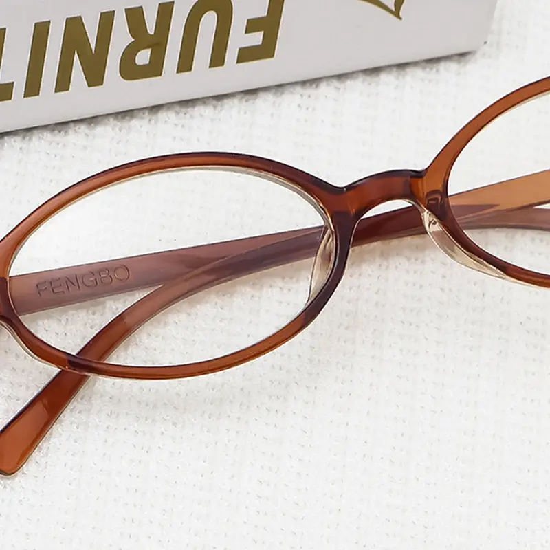 Retro Small Frame Oval Myopia Glasses Spicy Girls Gradient Green Eyeglasses Personalized Anime Concave Shaped Flat Eyewear