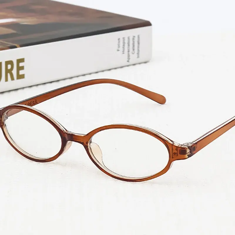 Retro Small Frame Oval Myopia Glasses Spicy Girls Gradient Green Eyeglasses Personalized Anime Concave Shaped Flat Eyewear