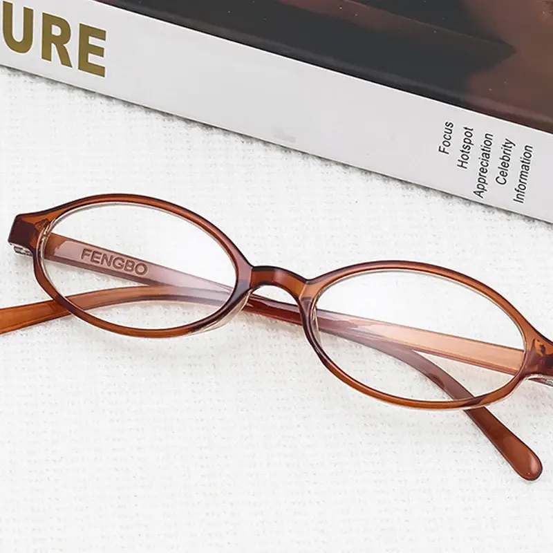 Retro Small Frame Oval Myopia Glasses Spicy Girls Gradient Green Eyeglasses Personalized Anime Concave Shaped Flat Eyewear