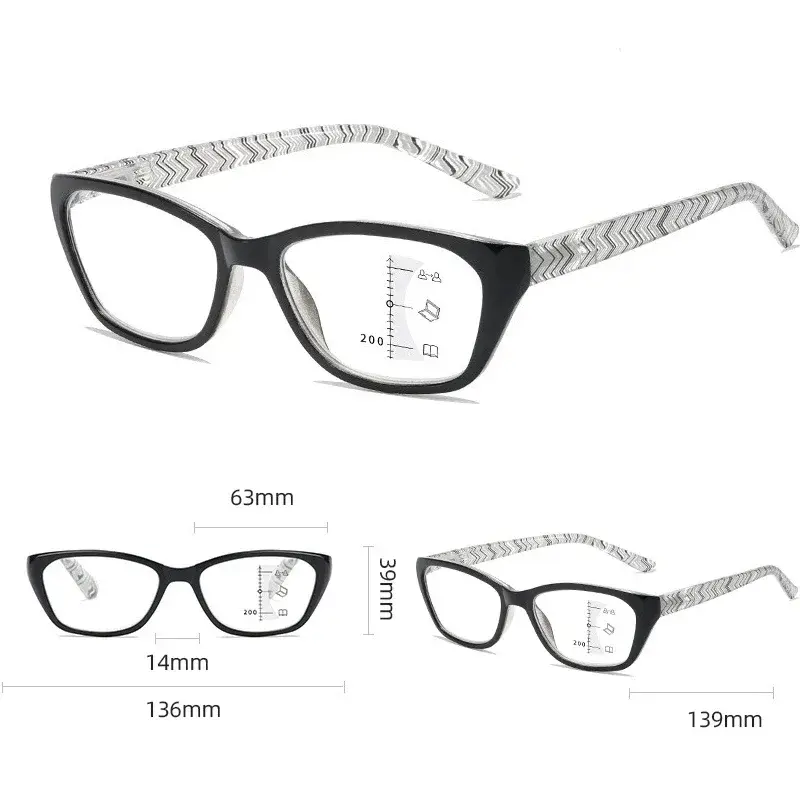 High Definition Reading Eyewear New Far Near Dual Use Anti Blue Light Presbyopia Glasses Progressive Multifocal Eyeglasses