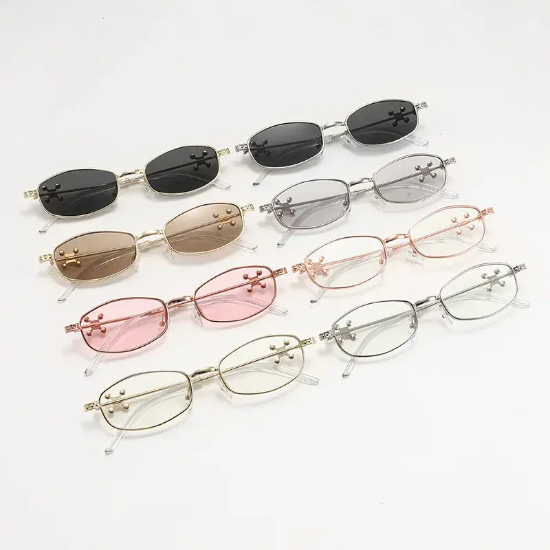 Fashionable Metal Frame Anti-blue Light Glasses Diamond Glasses Legs Classic Sunglasses Men and Women Luxury Brand Glasses