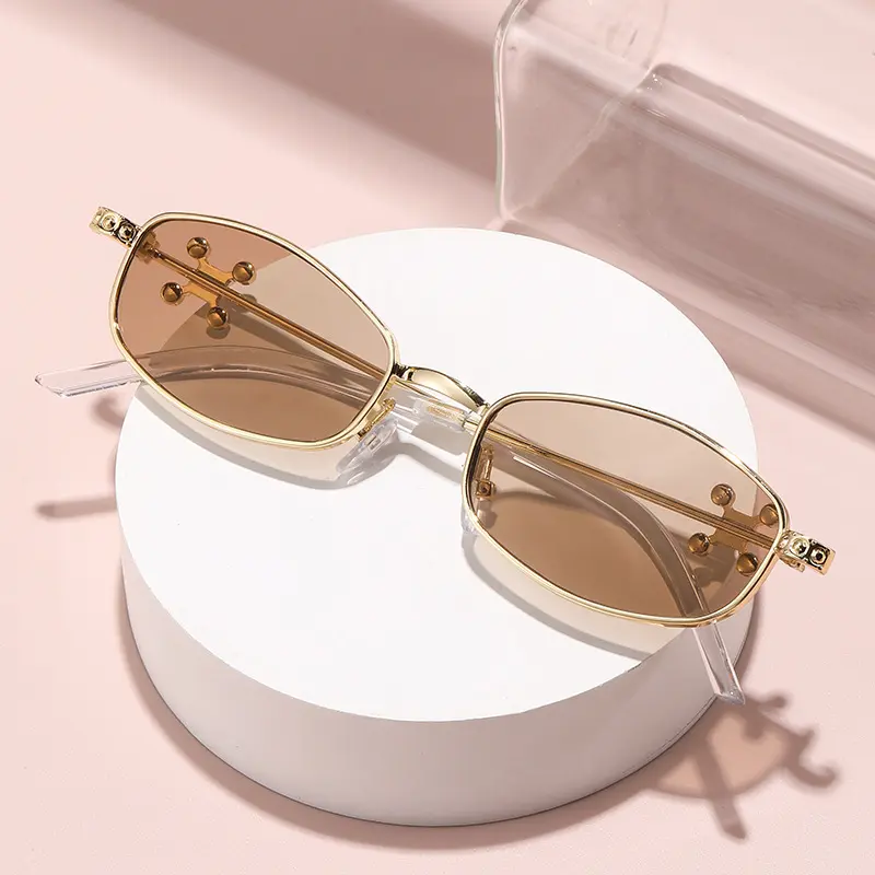 Fashionable Metal Frame Anti-blue Light Glasses Diamond Glasses Legs Classic Sunglasses Men and Women Luxury Brand Glasses