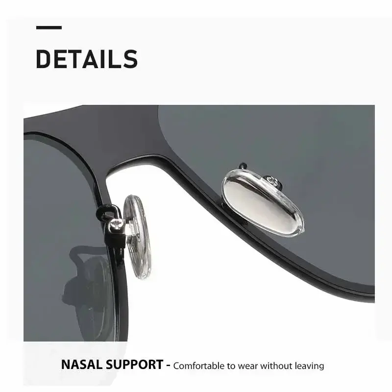 2025 New Large Frame Sunglasses Men Fashion Aviator Style Street Style Sunglasses Optional Lenses UV400 Sun Glasses Goggles