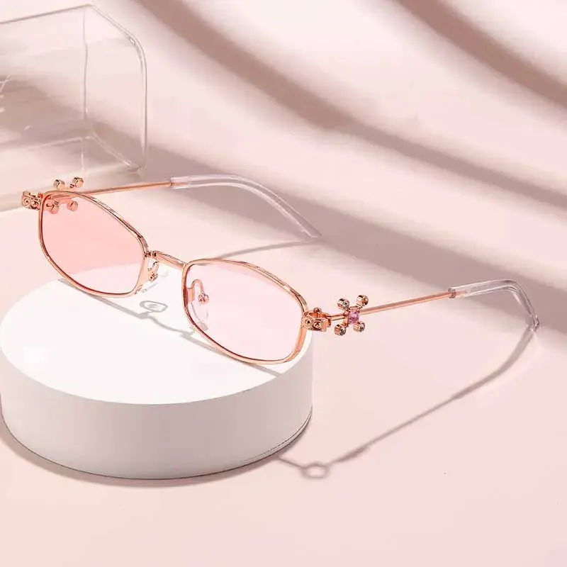 Fashionable Metal Frame Anti-blue Light Glasses Diamond Glasses Legs Classic Sunglasses Men and Women Luxury Brand Glasses