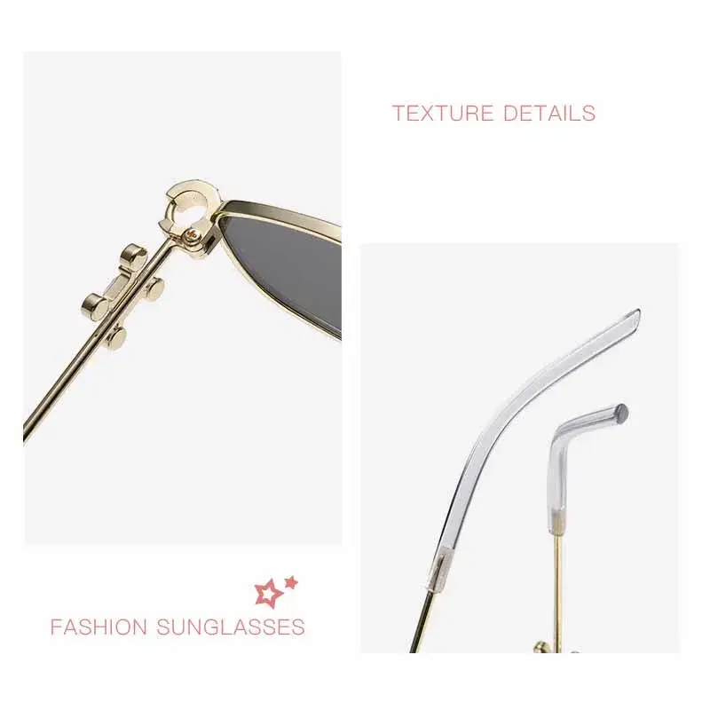 Fashionable Metal Frame Anti-blue Light Glasses Diamond Glasses Legs Classic Sunglasses Men and Women Luxury Brand Glasses