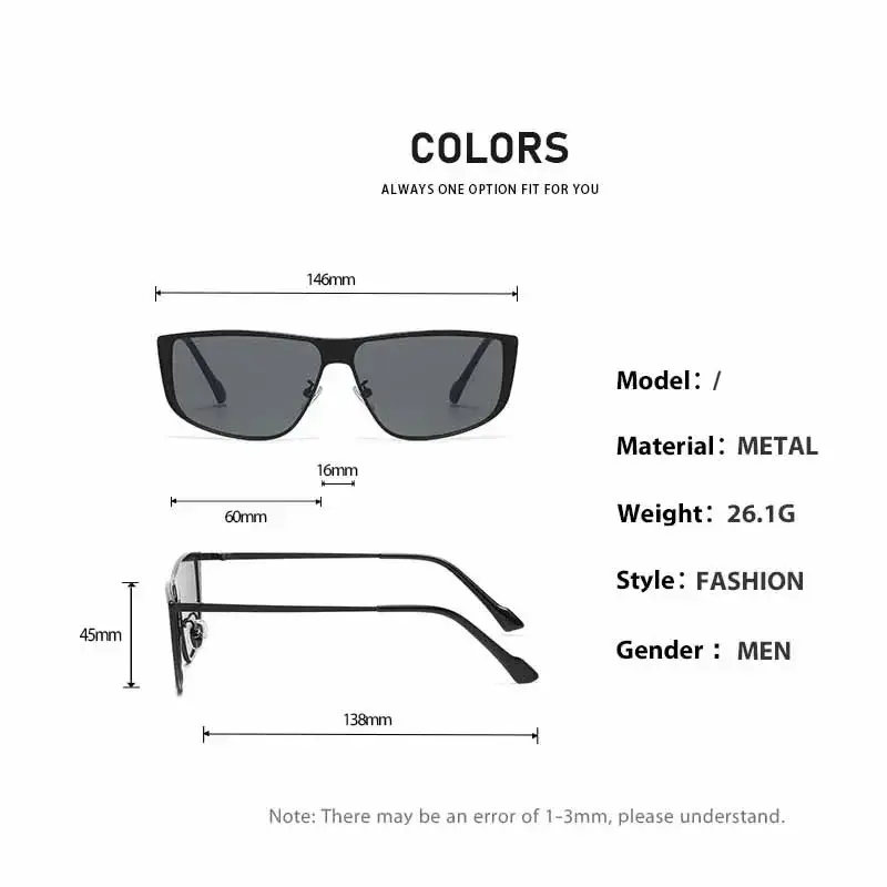 2025 New Large Frame Sunglasses Men Fashion Aviator Style Street Style Sunglasses Optional Lenses UV400 Sun Glasses Goggles