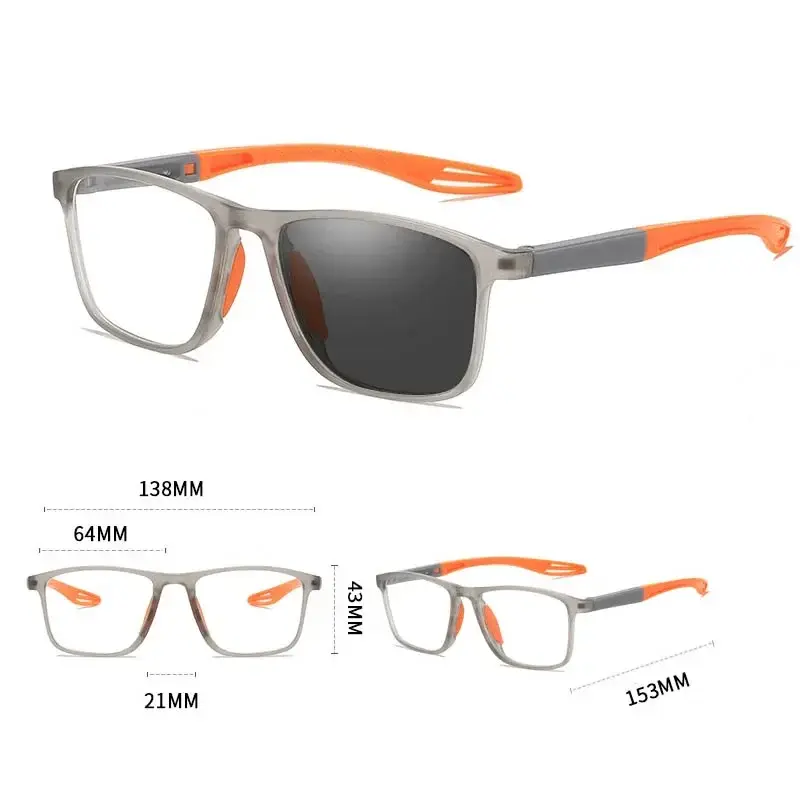Ultralight TR90 Anti-blue Photochromic Reading Glasses High-Definition Far Sight Glasses Sports Anti-slip Presbyopia Eyeglasses