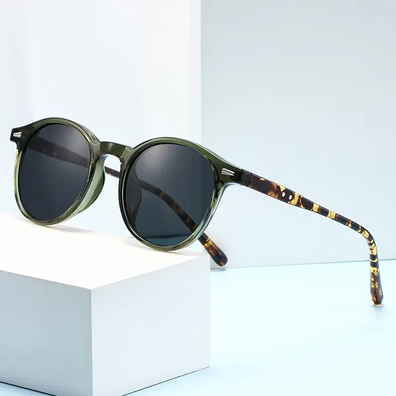 Retro Small Round Frame Sunglasses for Men and Women Fashion Shades Polygon Women Oval High Quality Travel Eyewear TR90