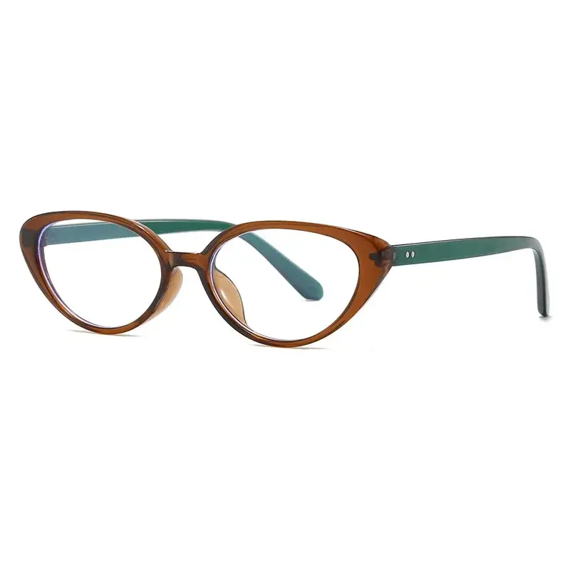 Fashion Cat's Eye Small Frame Flat Glasses Advanced Sense of Ultra-light and Versatile Anti-blue Light Glasses Unisex Goggles