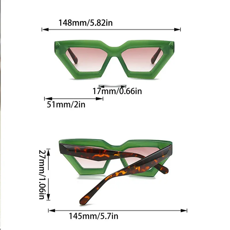 Trend Cat Eye Women's Advanced Sunglasses Personalized Diamond Thick Irregular Sunglasses UV400 Sun Protection Sunglasses