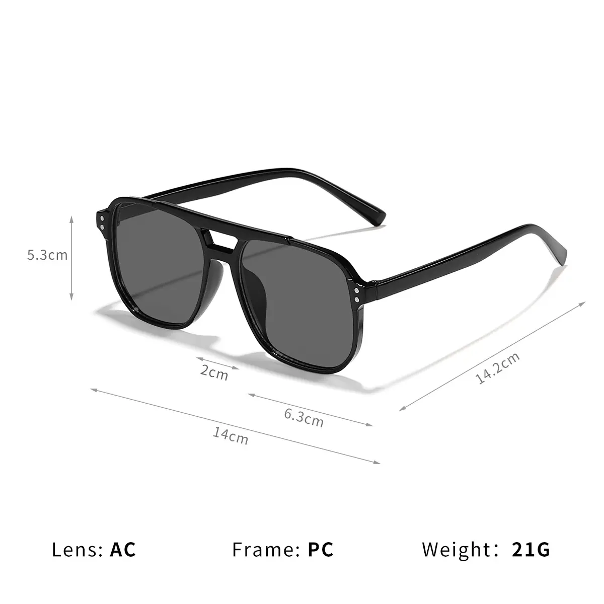 2024 New Retro Jelly Color Women Square Sunglasses Outdoor Ocean Slice Double Beam Sunglasses UV400 Eye Protection Goggles