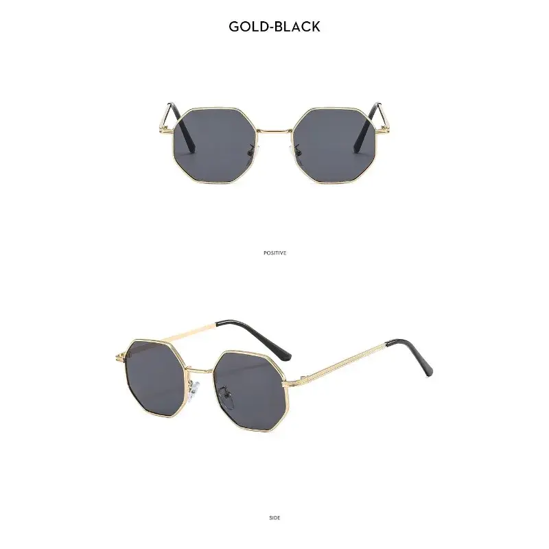 Sunglasses For Women Polygon Metal Sunglasses Vintage Frame Men Luxury Brand Design Sun Glasses Women Mirror Gafas De Sol Uv400