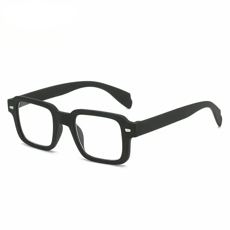 Frosted Three Color Rivet Frame Reading Glasses Fashion Versatile Presbyopia Glasses Anti Blue Light Square Far Sight Glasses