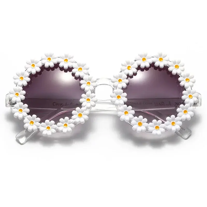 Girls Cute Flower Sunglasses Hipster Kids Sunflower Glasses Sunglasses Out of Spring Outing Sunshade Glasses 1-6 Years Old