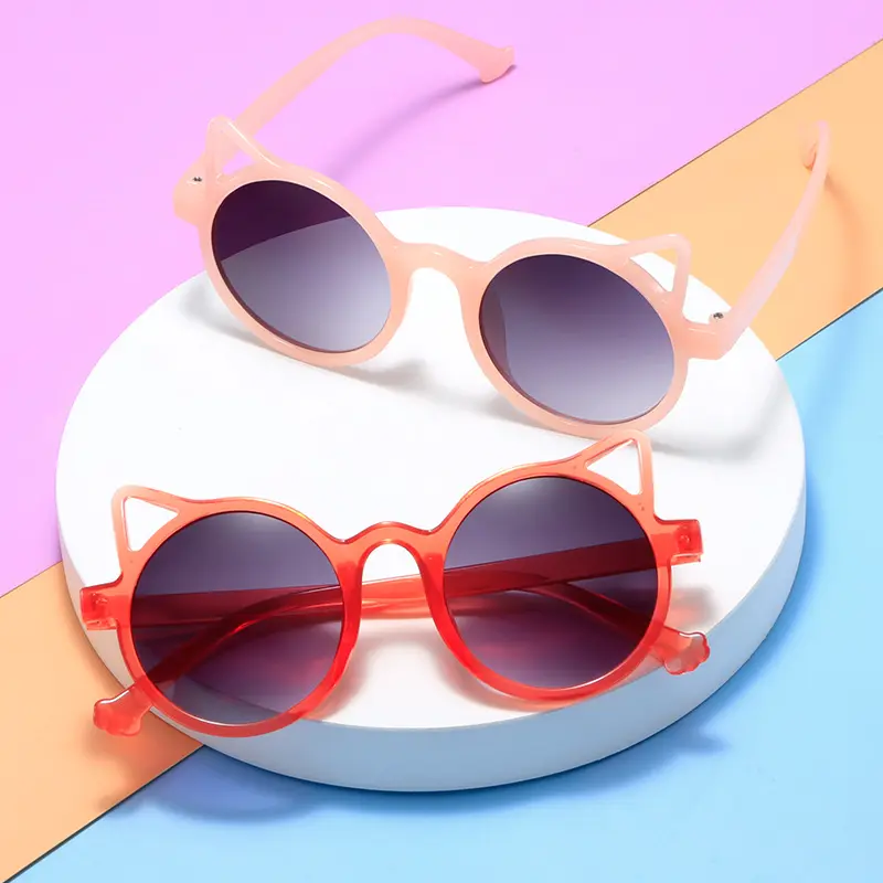 Girls Boys Cute Animal Cartoon Ears Sunglasses Outdoor Sun Protection Children Vintage Sunglasses Classic Kids Eyewear