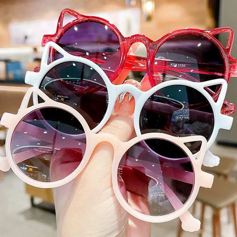 Girls Boys Cute Animal Cartoon Ears Sunglasses Outdoor Sun Protection Children Vintage Sunglasses Classic Kids Eyewear