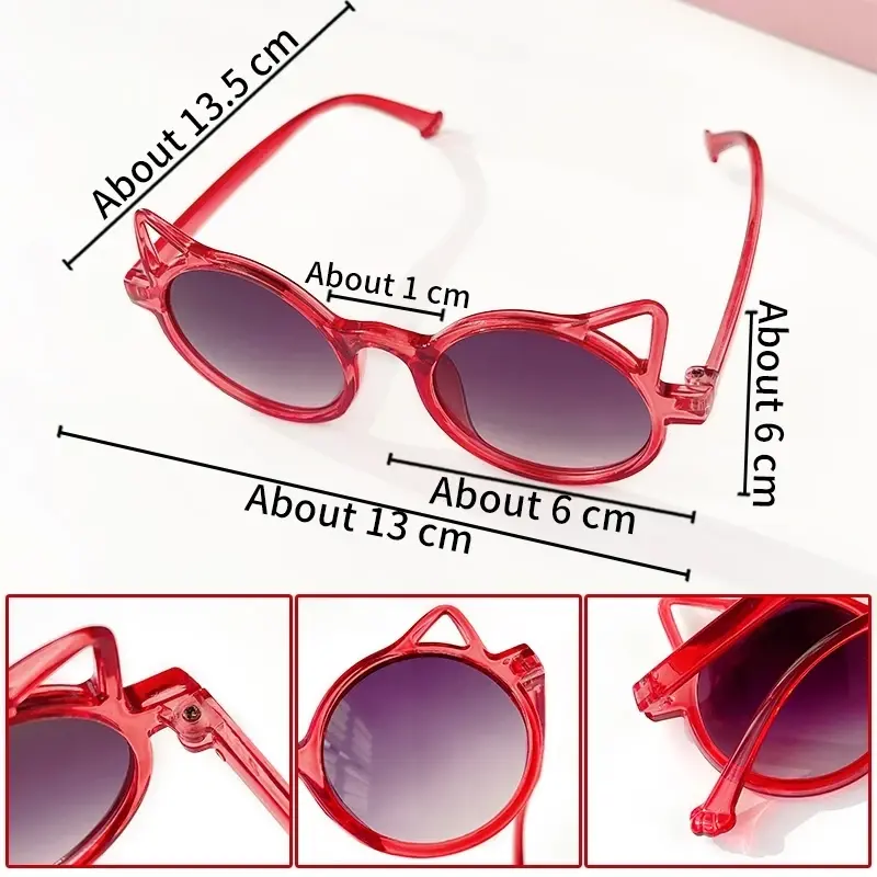 Girls Boys Cute Animal Cartoon Ears Sunglasses Outdoor Sun Protection Children Vintage Sunglasses Classic Kids Eyewear