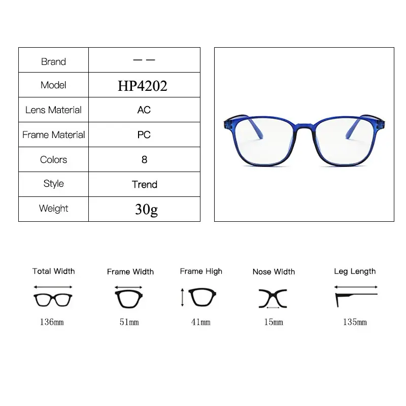 Frame Women Anti-blue Light Transparent Clear Pink Plastic Plain Glasses Retro Mens Glasses Frame Fashion Computer Eyeglasses