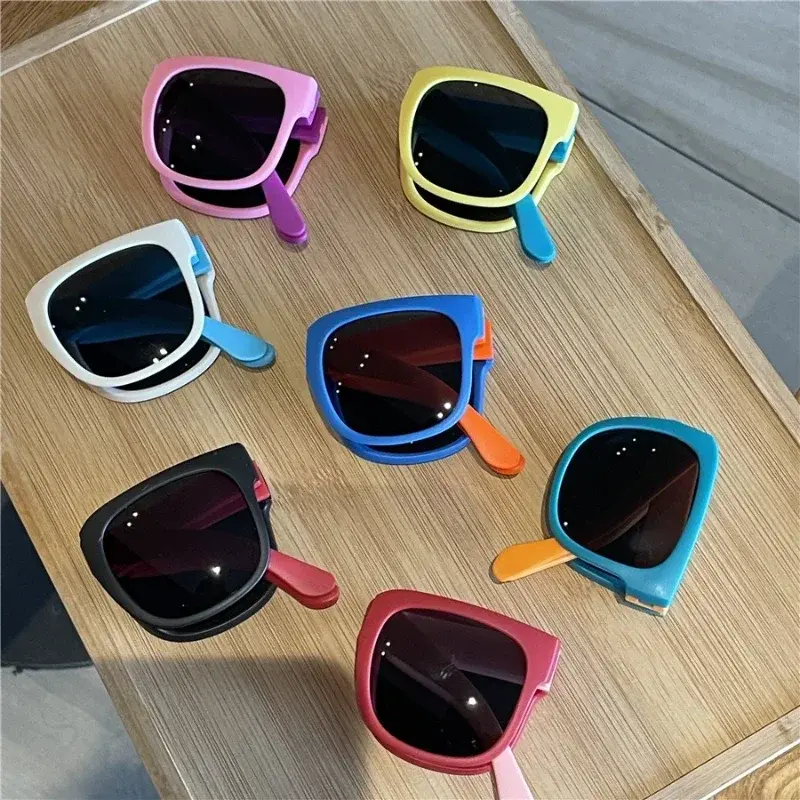 Sun Protection Polarizing Sunglasses Foldable Children's Sunglasses Boys and Girls Personality Outdoor UV Protection Sunglasses