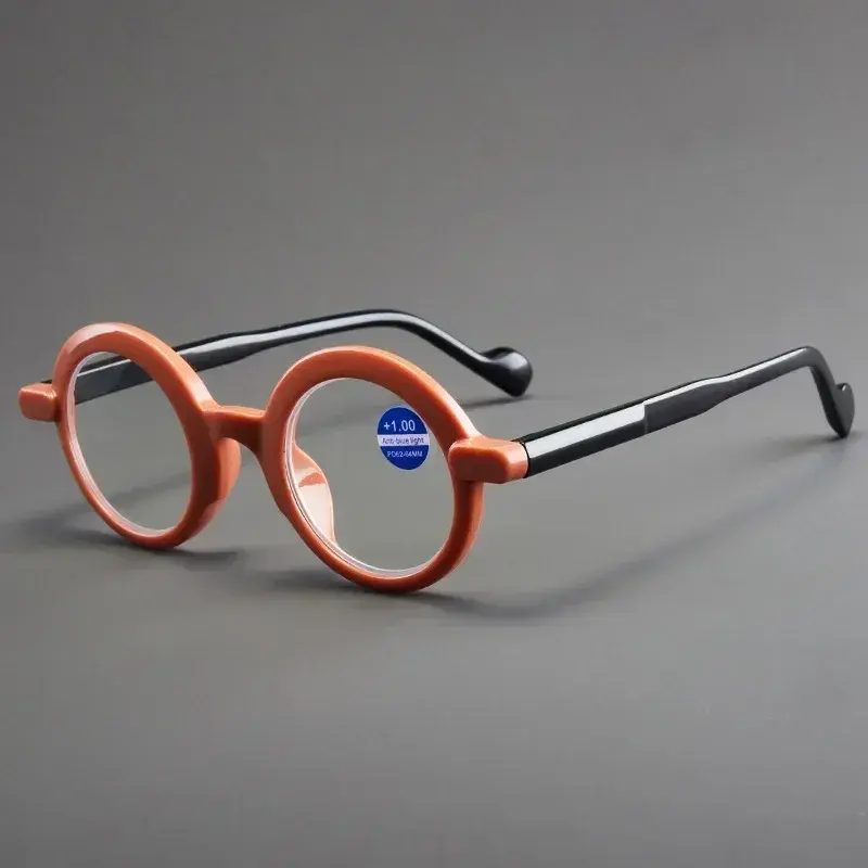 Women Men Computer Eyewear Fashion High-Definition Round Reading Eyeglasses Blue Light Blocking Presbyopia Hyperopia Glasses