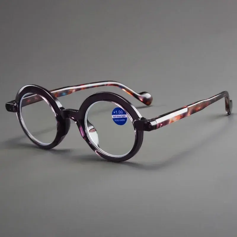 Women Men Computer Eyewear Fashion High-Definition Round Reading Eyeglasses Blue Light Blocking Presbyopia Hyperopia Glasses