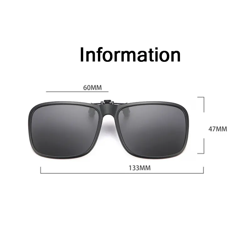 2024 Retro Clip Polarized Sunglasses TR90 Ultra Light Night Vision Sunglasses Driver Mirror with Sun Shading Clips on Glasses