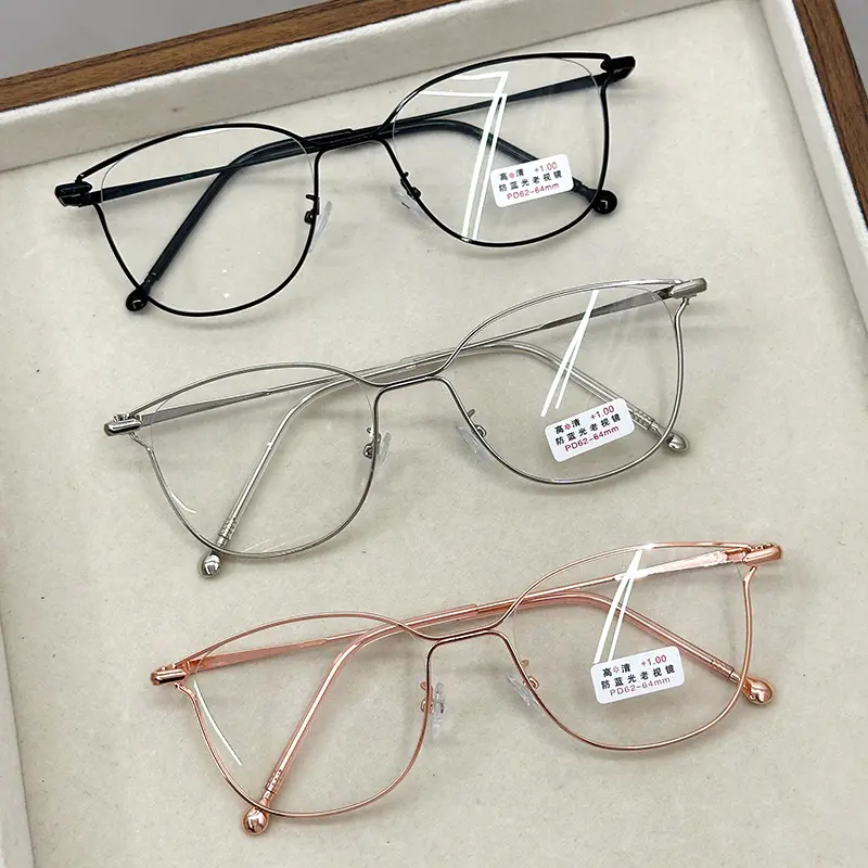 New Korean Version Cat Eye Reading Glasses for Women  Fashion Square Frame HD Presbyopia Glasses Clear Lens Far Sight Glasses