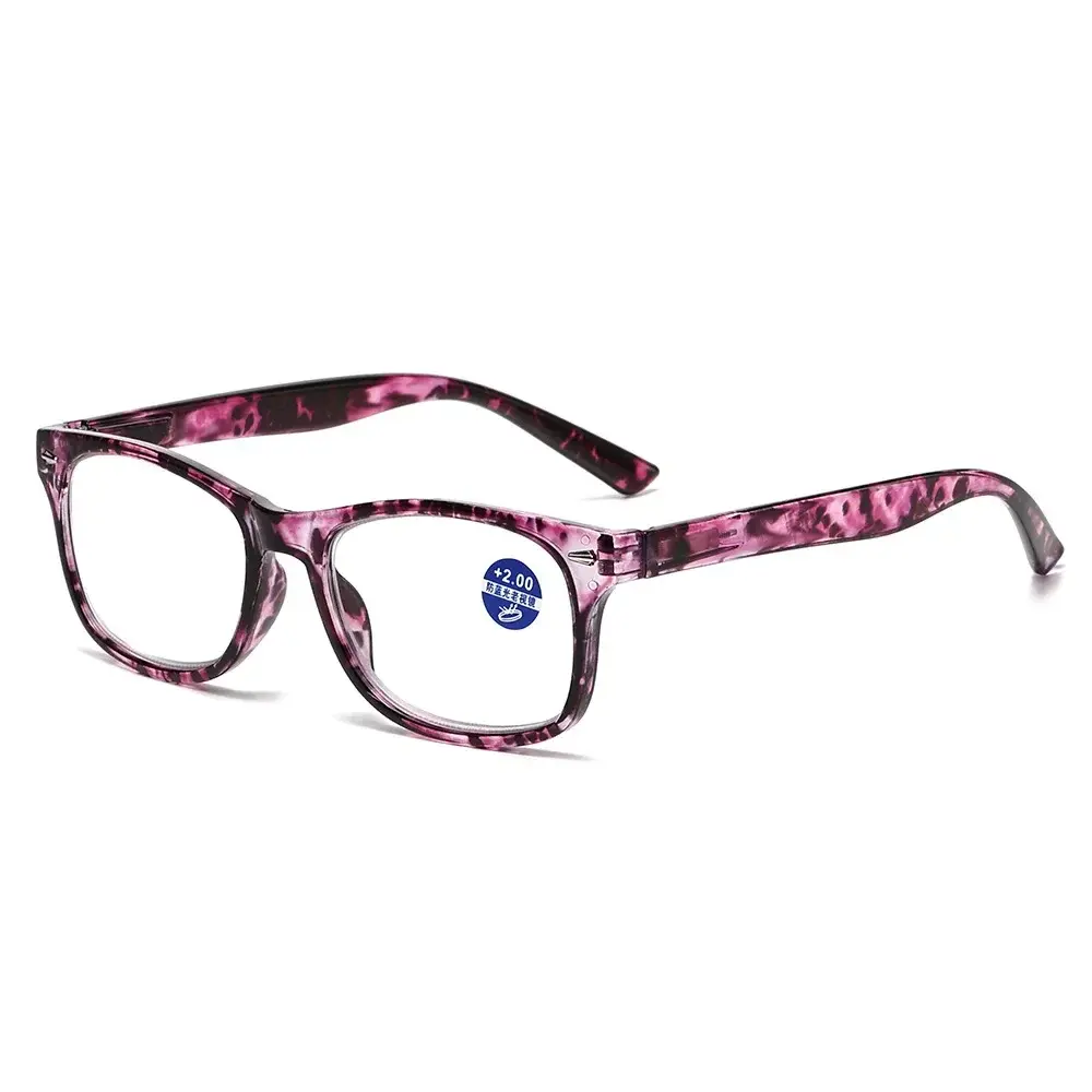 Men Women High-definition Eyeglasses Vintage Broken Flowers Square Frame Reading Glasses Anti Blue Light Presbyopia Glasses