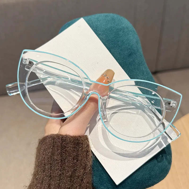 Fashionable Large-frame Cat-eye Presbyopia Glasses High-definition Blue Light Protection Reading Glasses Women's Eyepieces