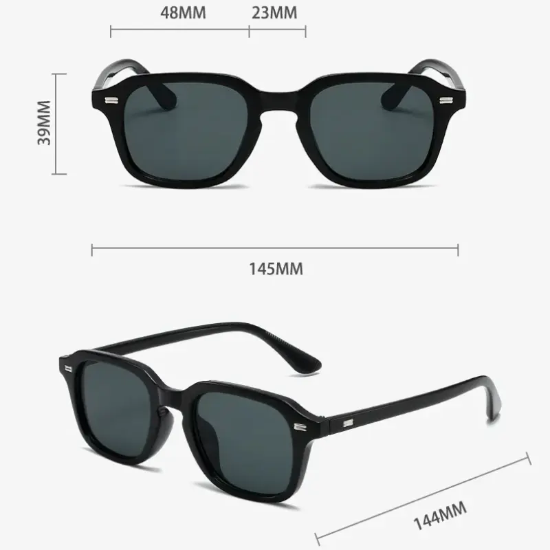 Fashion Retro Square Frame Blue Light Blocking Glasses Office Work Glasses UV Protection Anti-Reflective Computer Sunglasses