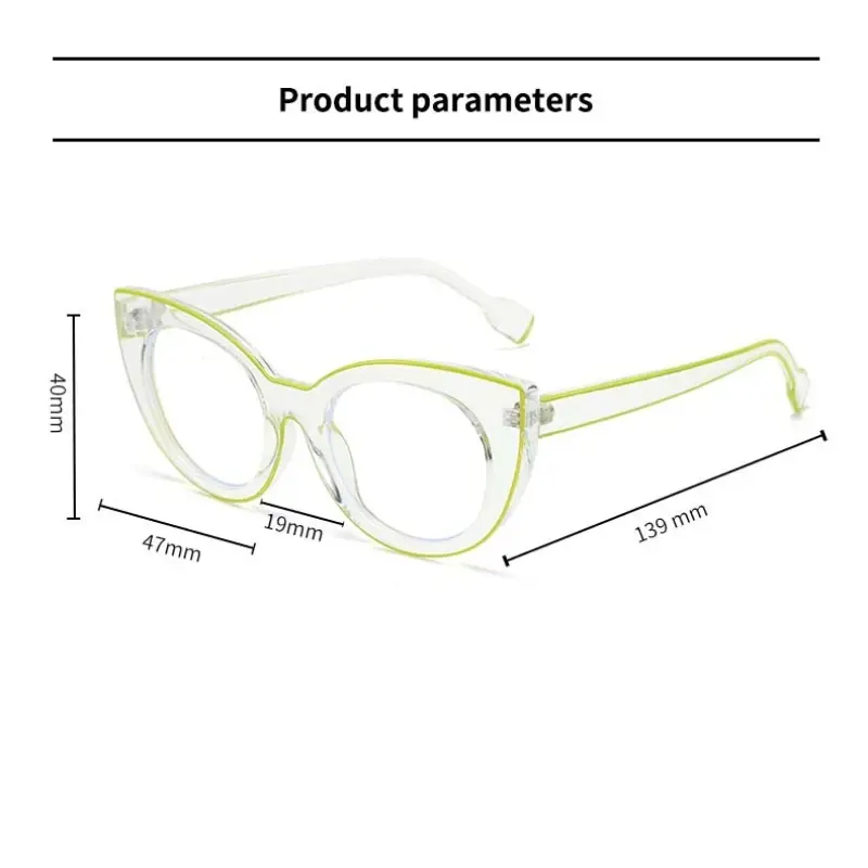 Fashionable Large-frame Cat-eye Presbyopia Glasses High-definition Blue Light Protection Reading Glasses Women's Eyepieces