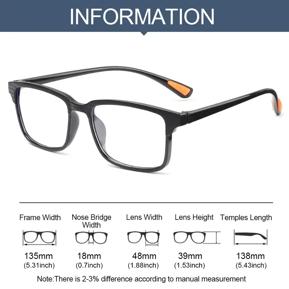 Anti Slip High-definition Presbyopia Glasses Ultra Light Anti Blue Light Reading Glasses Transparent Computer Far Sight Glasses