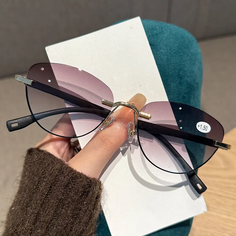 Retro Cat-eye Presbyopia Glasses Fashionable Outdoor Sports Sun Protection Men's and Women's Reading Glasses Diopter To +4.0