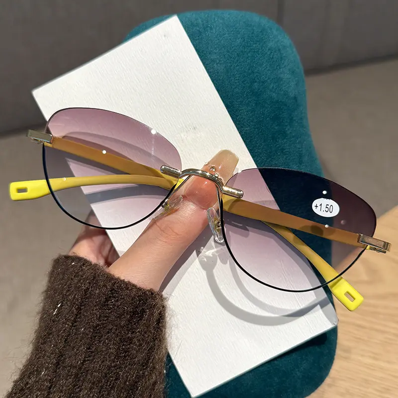 Retro Cat-eye Presbyopia Glasses Fashionable Outdoor Sports Sun Protection Men's and Women's Reading Glasses Diopter To +4.0
