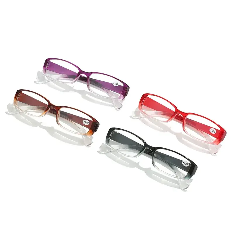 Portable Small Frame Reading Glasses Comfortable Gradient Frame Presbyopia Glasses High-definition Elderly Square Glasses