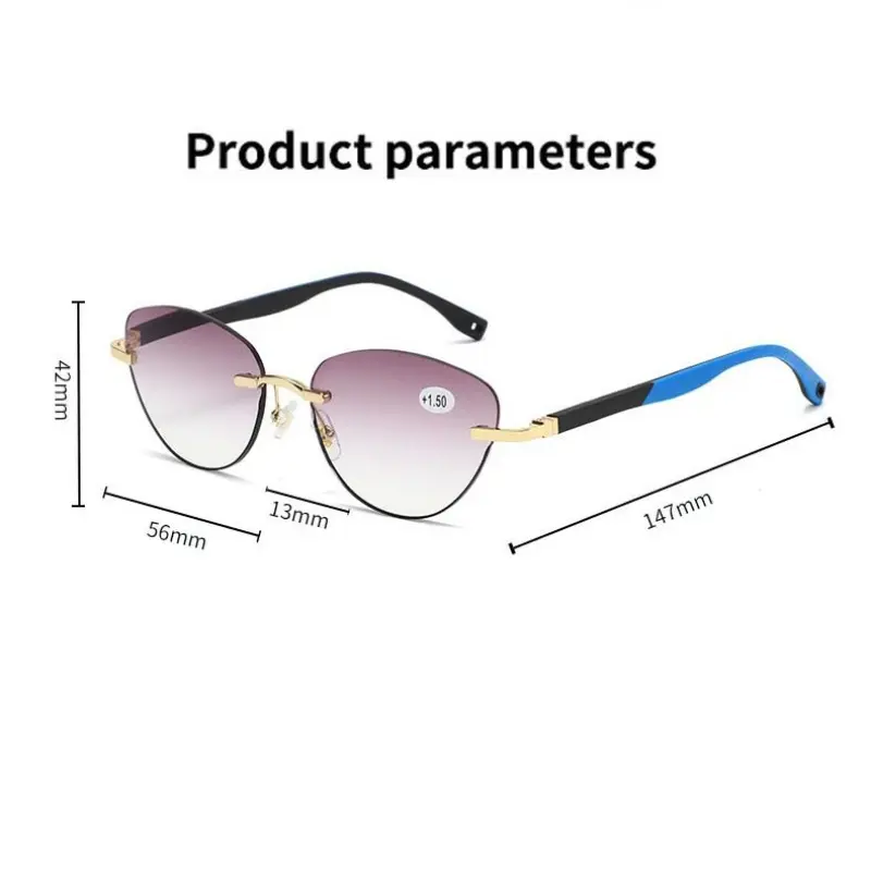 Retro Cat-eye Presbyopia Glasses Fashionable Outdoor Sports Sun Protection Men's and Women's Reading Glasses Diopter To +4.0