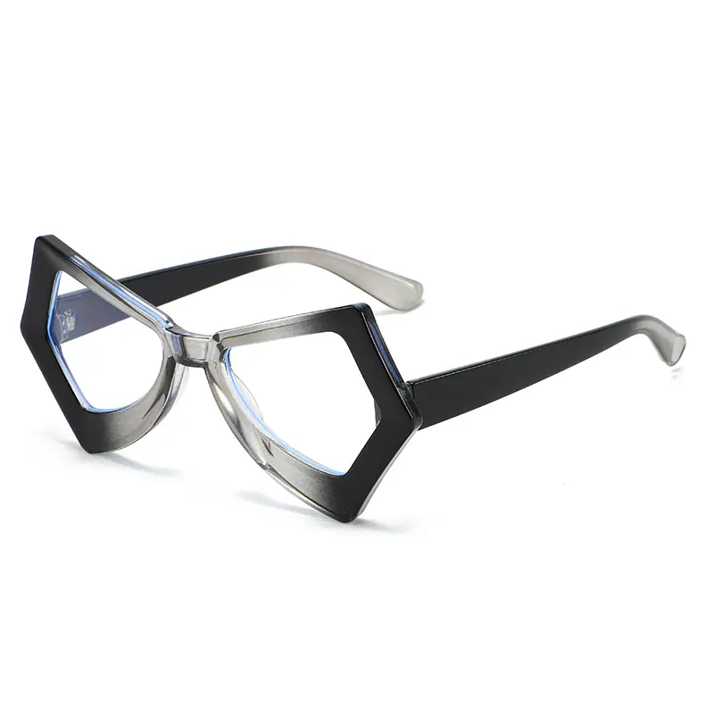 New Retro Large Frame Irregular Presbyopia Glasses Retro Polygonal Anti-blue Light Reading Glasses Woman Diopter 1.0 To 4.0