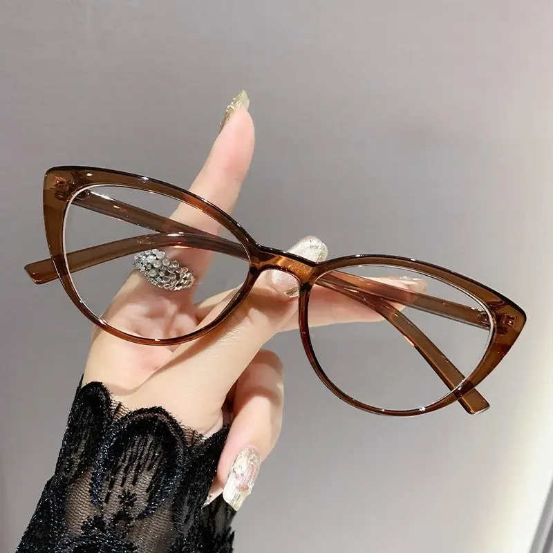Vintage High-end Small Frame Reading Glasses Ultra Light Cat Eye Presbyopia Glasses Anti Blue Light Far Sight Eyewear 0 to +4.0